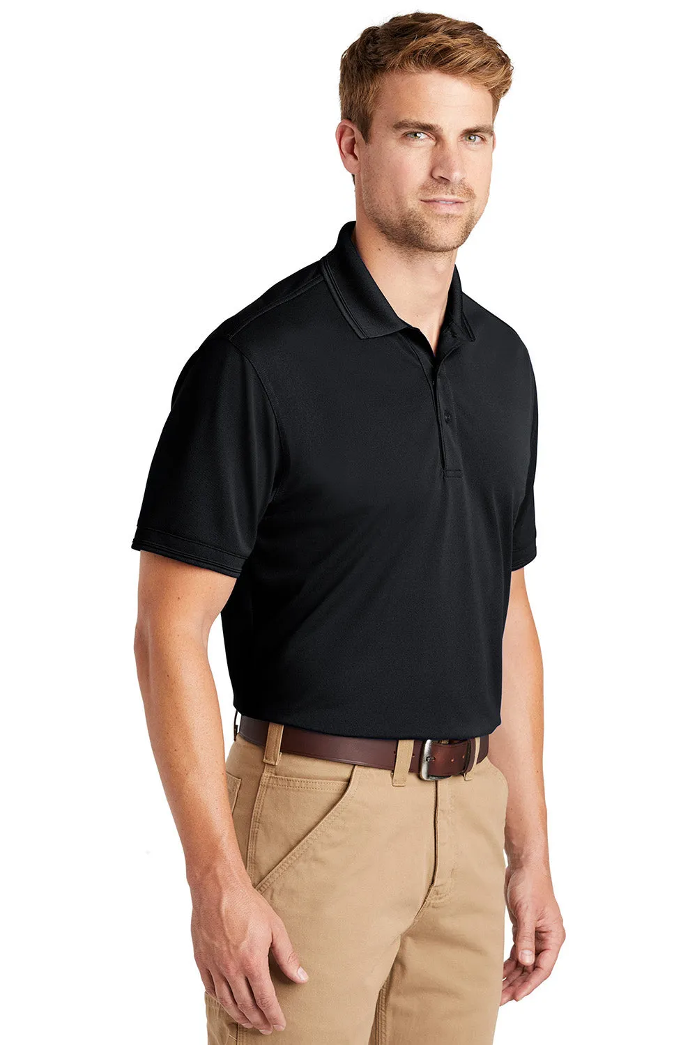 CornerStone Mens Industrial Moisture Wicking Short Sleeve Polo Shirt - Navy Blue  Cheaper Clothing Cornerstone