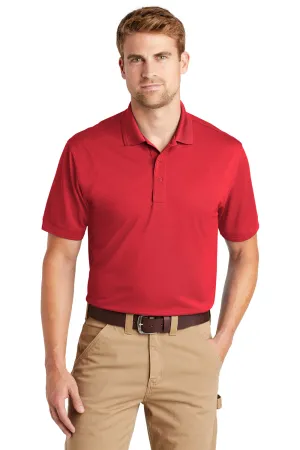 CornerStone Mens Industrial Moisture Wicking Short Sleeve Polo Shirt - Red - Closeout  Cheaper Clothing Cornerstone