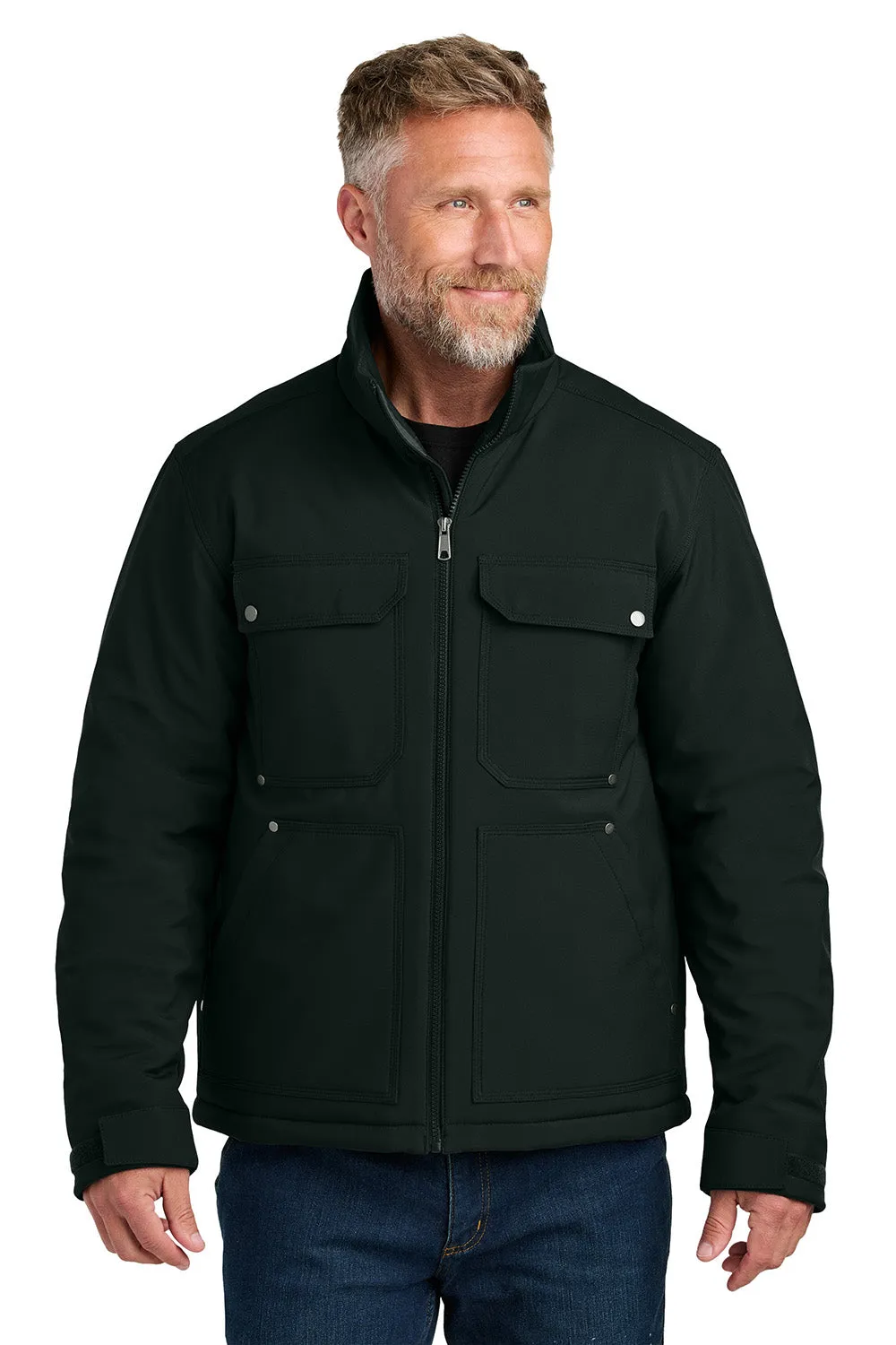 CornerStone Mens Insulated Workwear Soft Shell Full Zip Jacket - Black  Cheaper Clothing Cornerstone