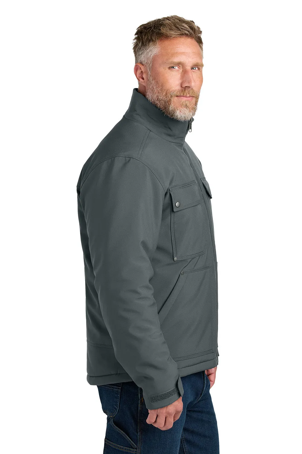 CornerStone Mens Insulated Workwear Soft Shell Full Zip Jacket - Iron Grey  Cheaper Clothing Cornerstone