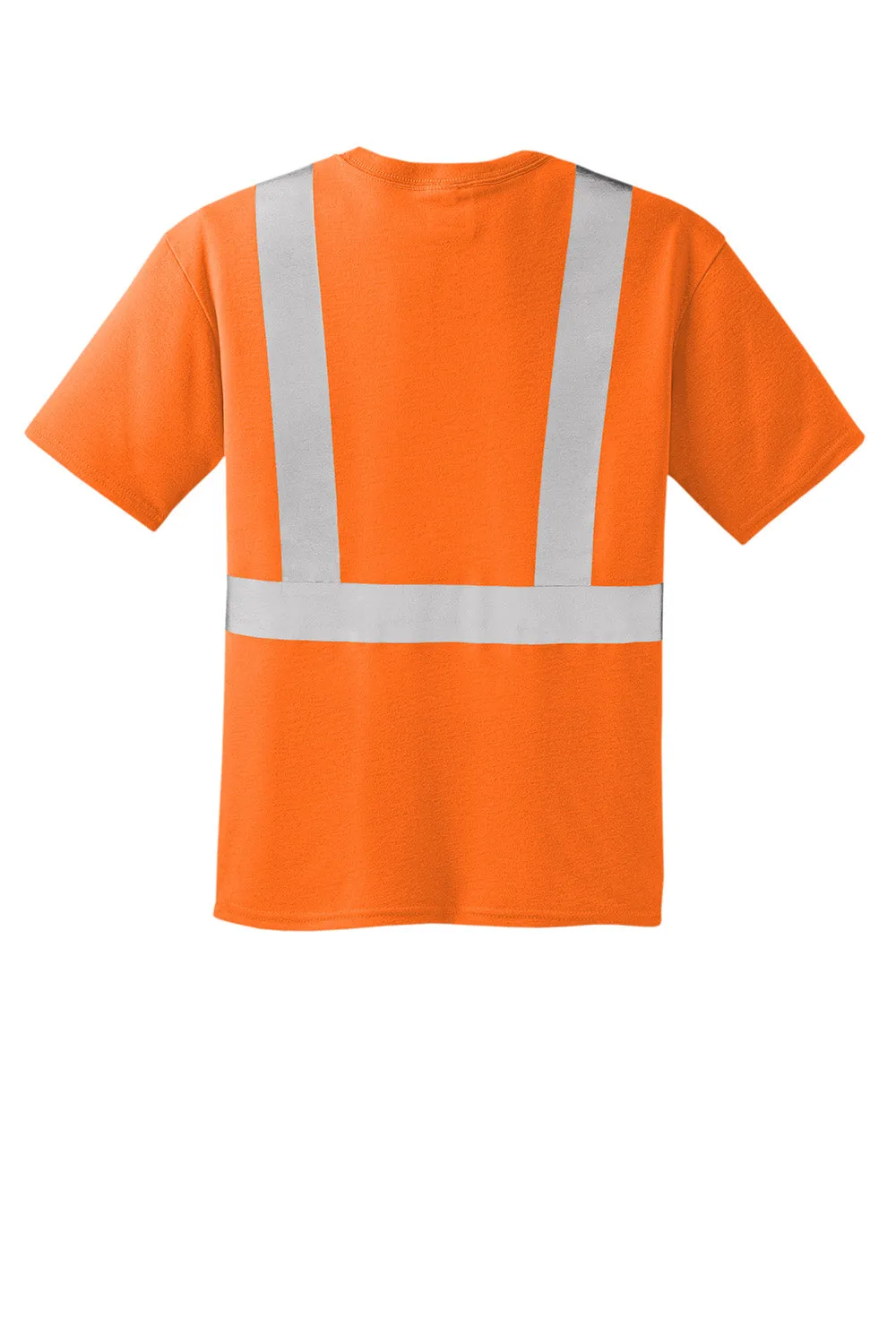 CornerStone Mens Moisture Wicking Short Sleeve Crewneck T-Shirt w/ Pocket - Safety Orange  Cheaper Clothing Cornerstone