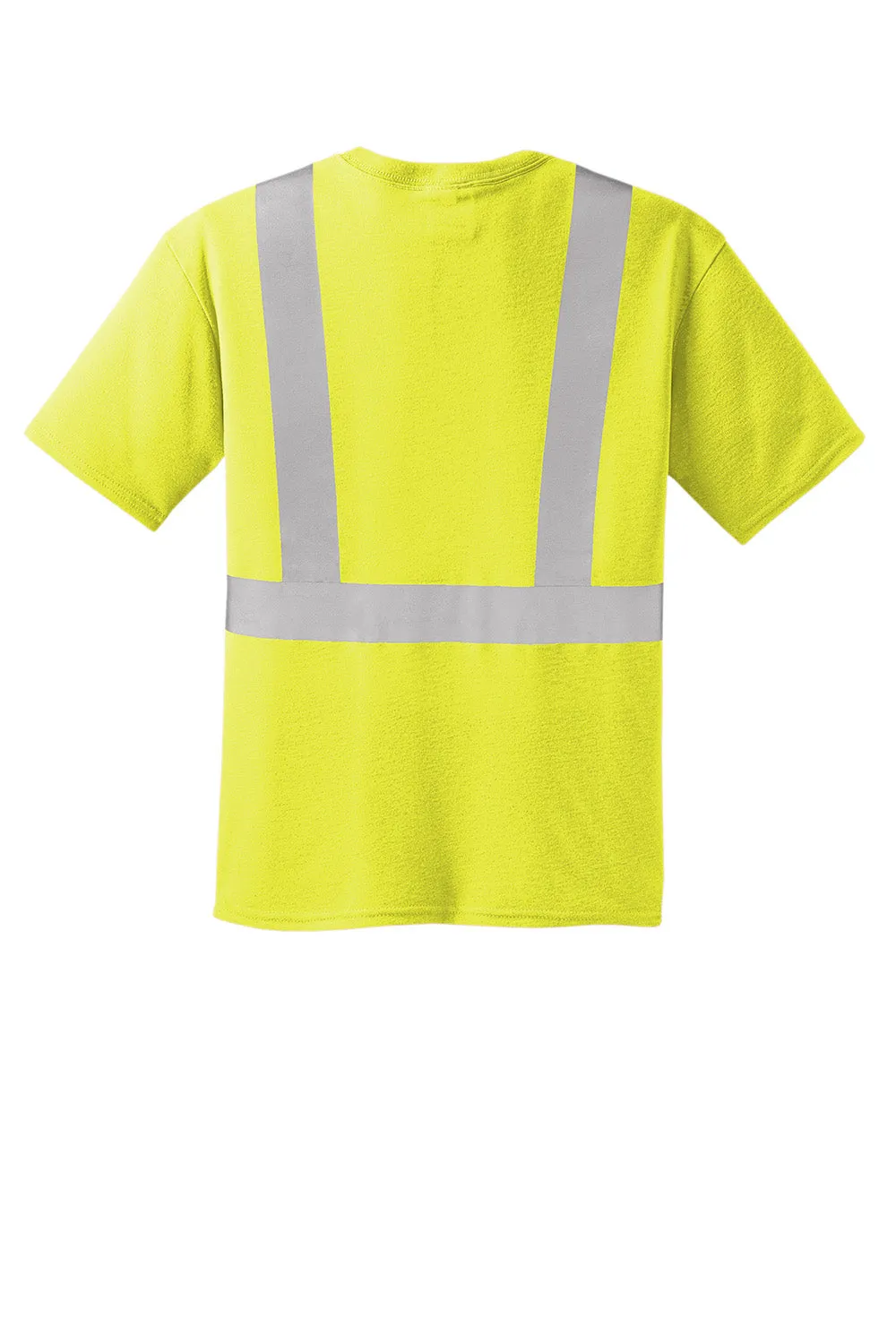 CornerStone Mens Moisture Wicking Short Sleeve Crewneck T-Shirt w/ Pocket - Safety Yellow  Cheaper Clothing Cornerstone