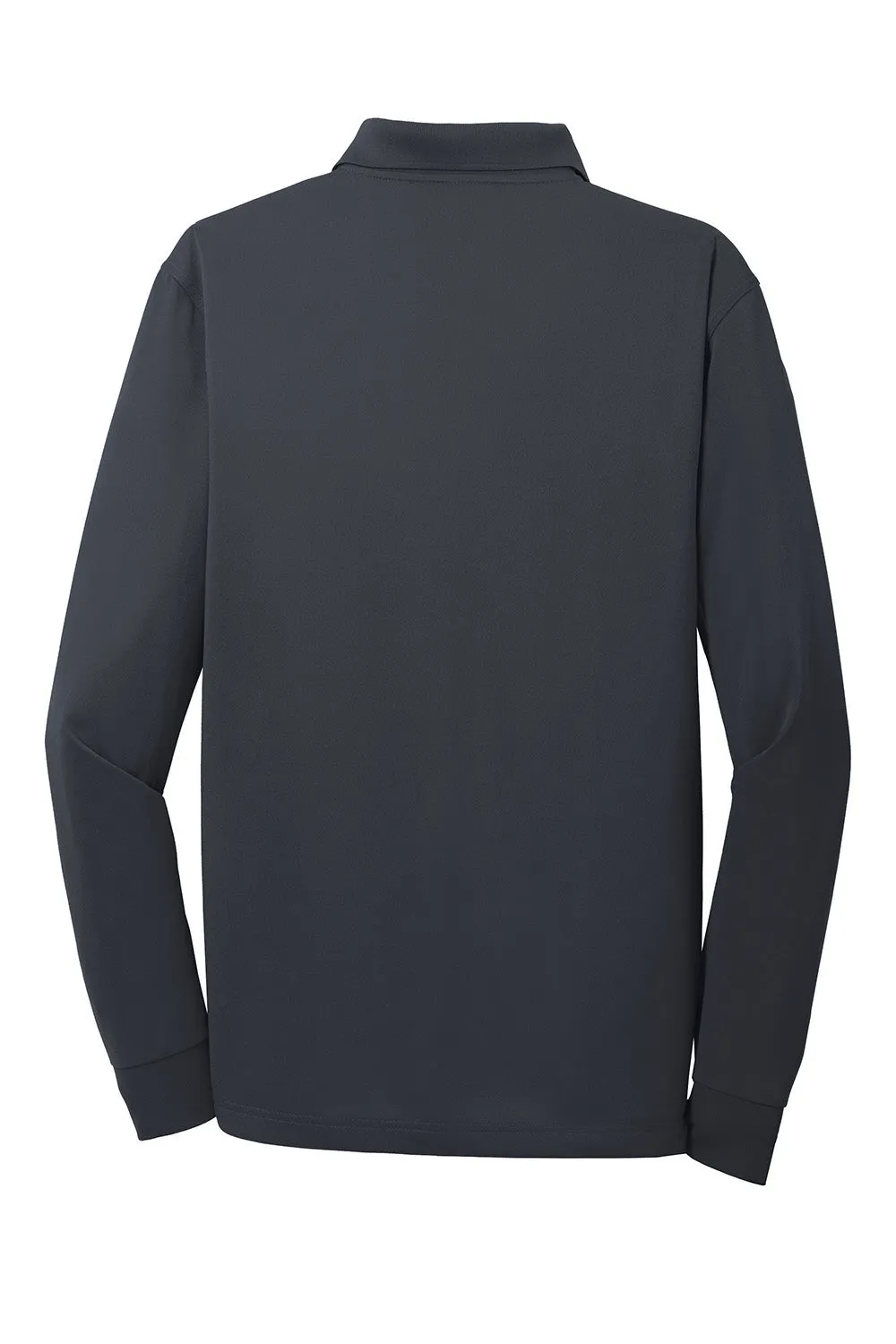 CornerStone Mens Select Moisture Wicking Long Sleeve Polo Shirt - Charcoal Grey  Cheaper Clothing Cornerstone