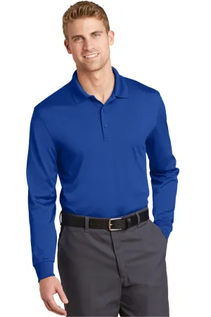 CornerStone Mens Select Moisture Wicking Long Sleeve Polo Shirt - Royal Blue  Cheaper Clothing Cornerstone