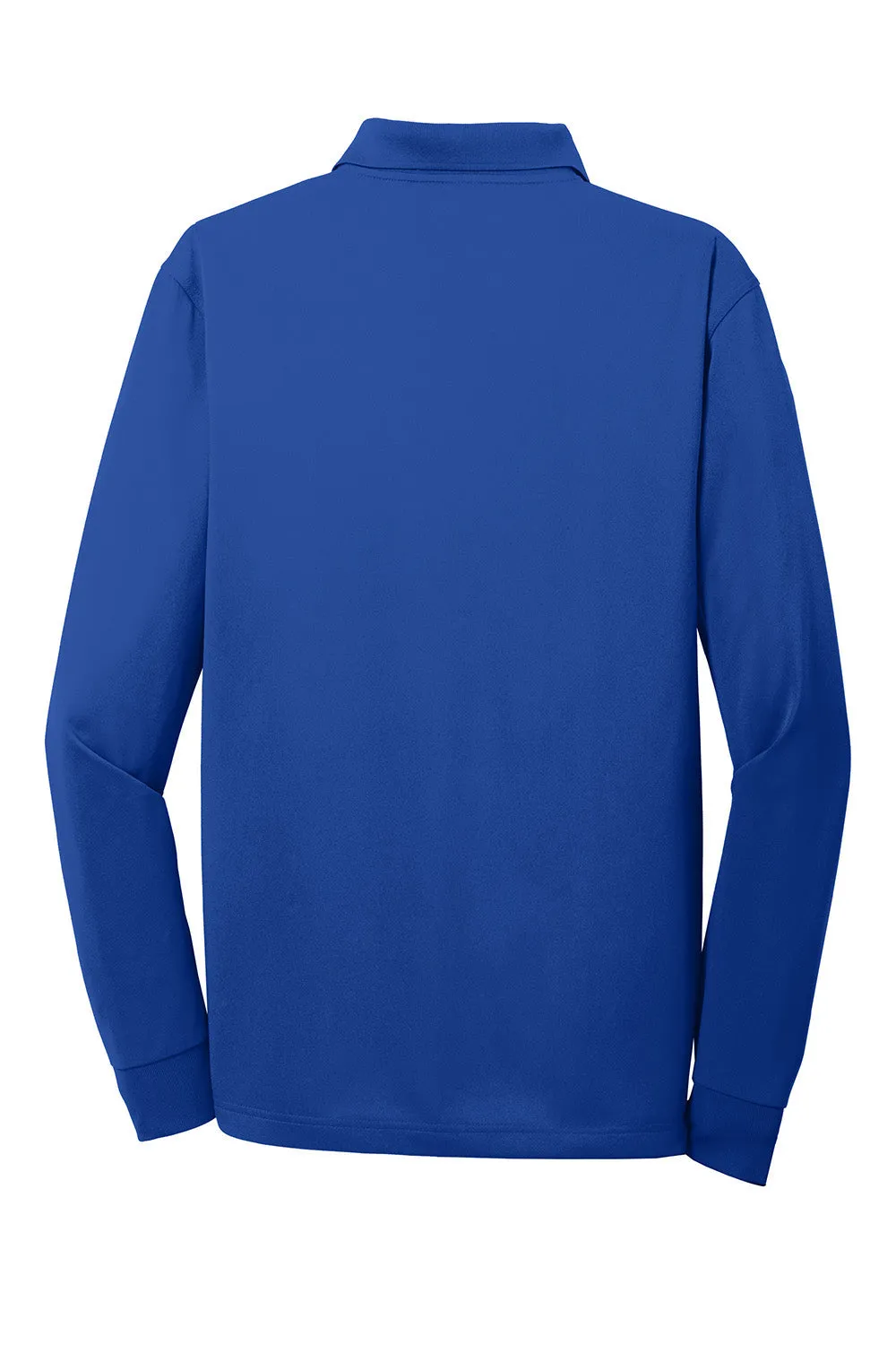 CornerStone Mens Select Moisture Wicking Long Sleeve Polo Shirt - Royal Blue  Cheaper Clothing Cornerstone