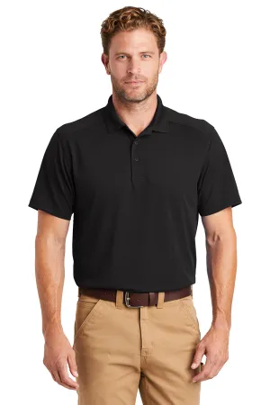 CornerStone Mens Select Moisture Wicking Short Sleeve Polo Shirt - Black  Cheaper Clothing Cornerstone