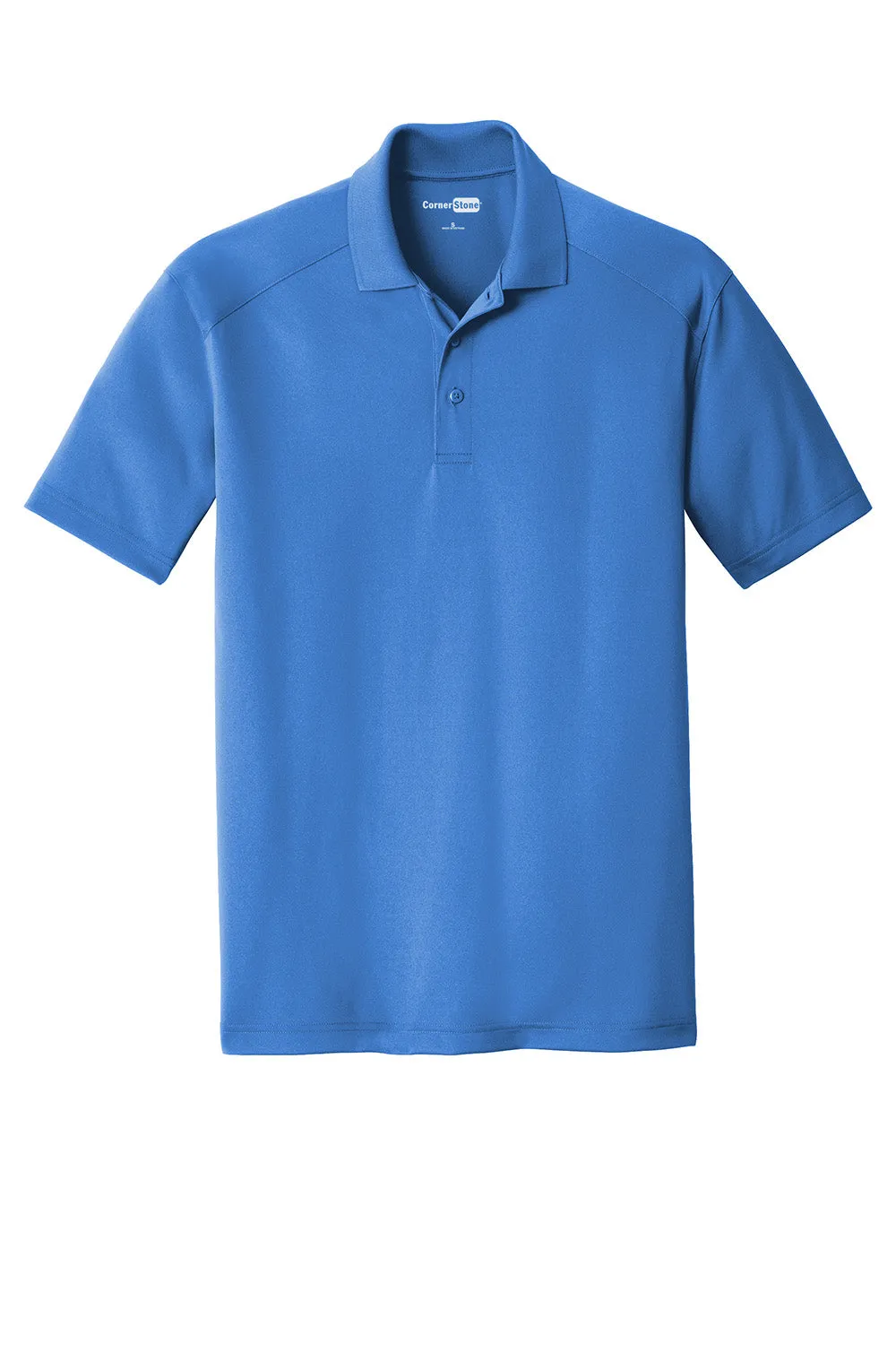 CornerStone Mens Select Moisture Wicking Short Sleeve Polo Shirt - Lake Blue  Cheaper Clothing Cornerstone