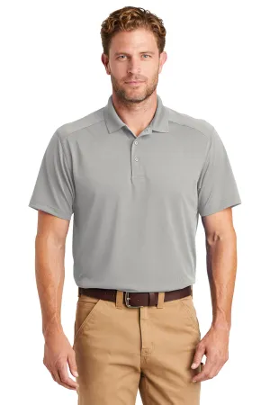 CornerStone Mens Select Moisture Wicking Short Sleeve Polo Shirt - Light Grey  Cheaper Clothing Cornerstone