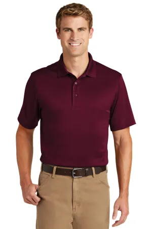 CornerStone Mens Select Moisture Wicking Short Sleeve Polo Shirt - Maroon  Cheaper Clothing Cornerstone