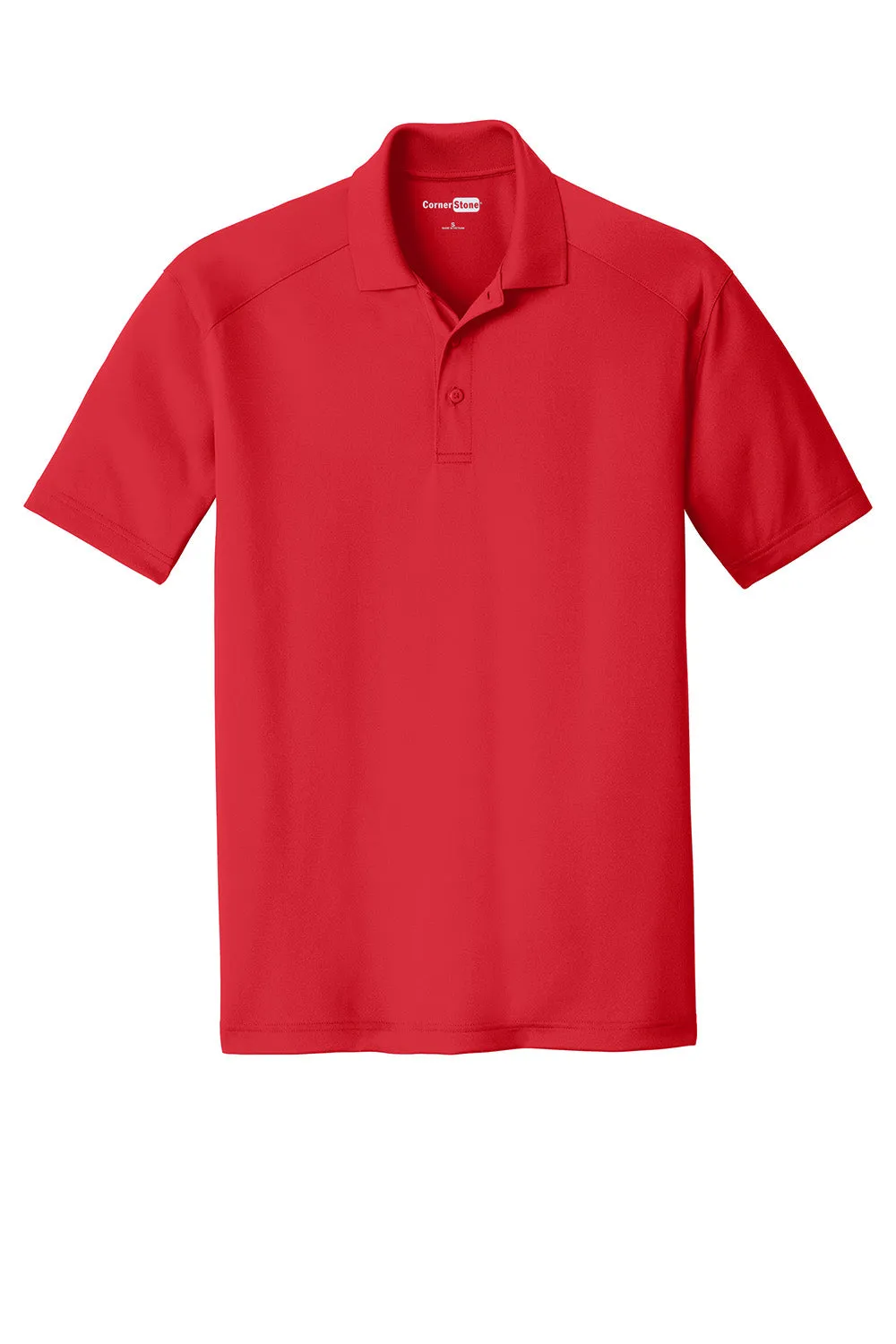 CornerStone Mens Select Moisture Wicking Short Sleeve Polo Shirt - Red  Cheaper Clothing Cornerstone