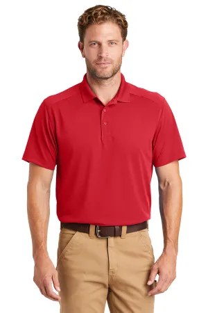 CornerStone Mens Select Moisture Wicking Short Sleeve Polo Shirt - Red  Cheaper Clothing Cornerstone