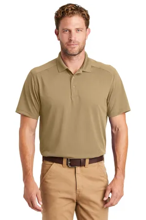 CornerStone Mens Select Moisture Wicking Short Sleeve Polo Shirt - Tan  Cheaper Clothing Cornerstone