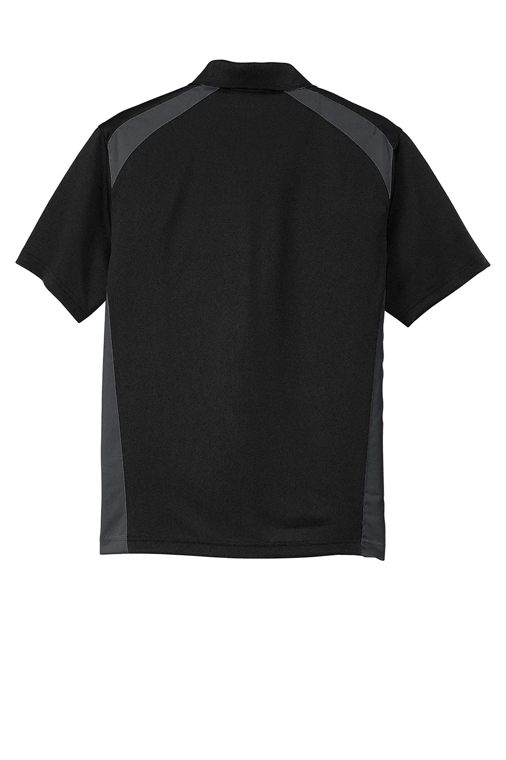 CornerStone Mens Select Moisture Wicking Short Sleeve Polo Shirt w/ Pocket - Black/Charcoal Grey  Cheaper Clothing Cornerstone