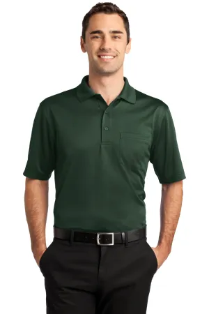 CornerStone Mens Select Moisture Wicking Short Sleeve Polo Shirt w/ Pocket - Dark Green - Closeout  Cheaper Clothing Cornerstone