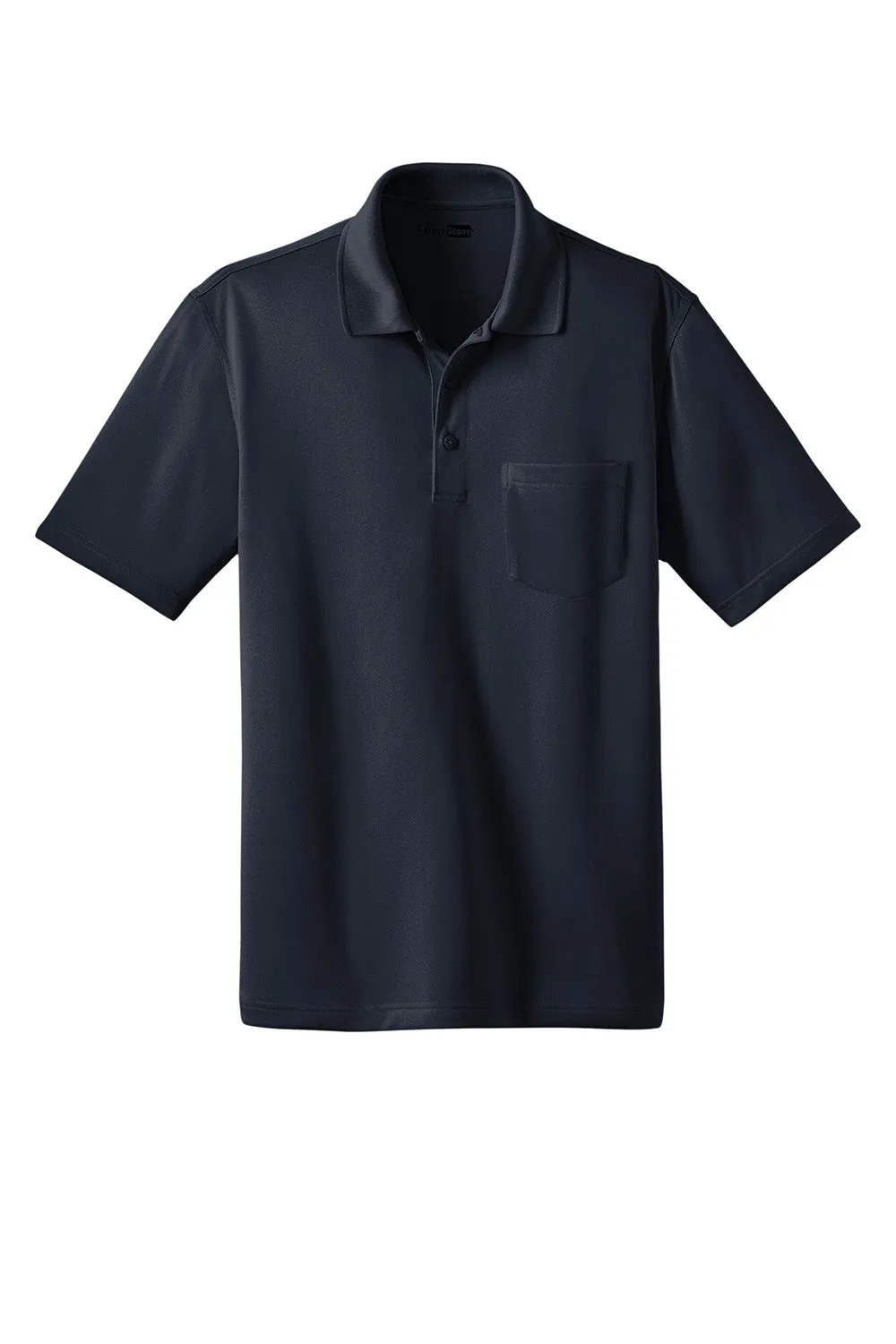 CornerStone Mens Select Moisture Wicking Short Sleeve Polo Shirt w/ Pocket - Dark Navy Blue  Cheaper Clothing Cornerstone
