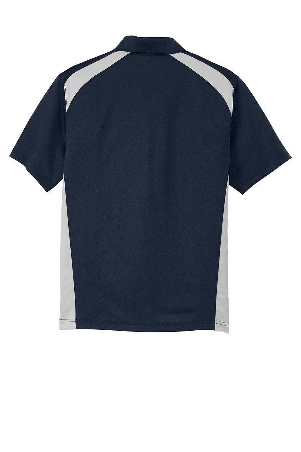 CornerStone Mens Select Moisture Wicking Short Sleeve Polo Shirt w/ Pocket - Dark Navy Blue/Light Grey  Cheaper Clothing Cornerstone
