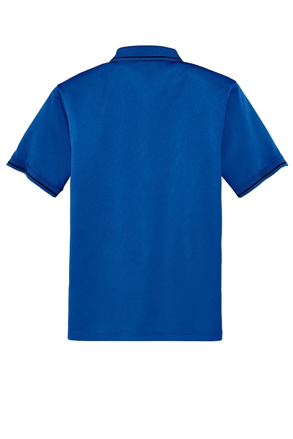 CornerStone Mens Select Moisture Wicking Short Sleeve Polo Shirt w/ Pocket - Royal Blue/Black  Cheaper Clothing Cornerstone