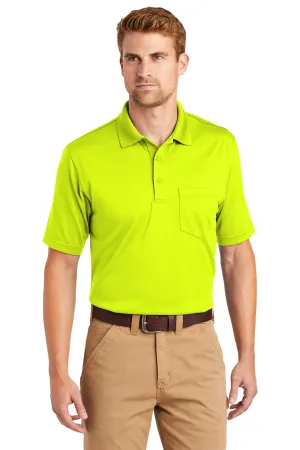 CornerStone Mens Select Moisture Wicking Short Sleeve Polo Shirt w/ Pocket - Safety Yellow  Cheaper Clothing Cornerstone