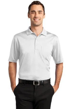 CornerStone Mens Select Moisture Wicking Short Sleeve Polo Shirt w/ Pocket - White - Closeout  Cheaper Clothing Cornerstone