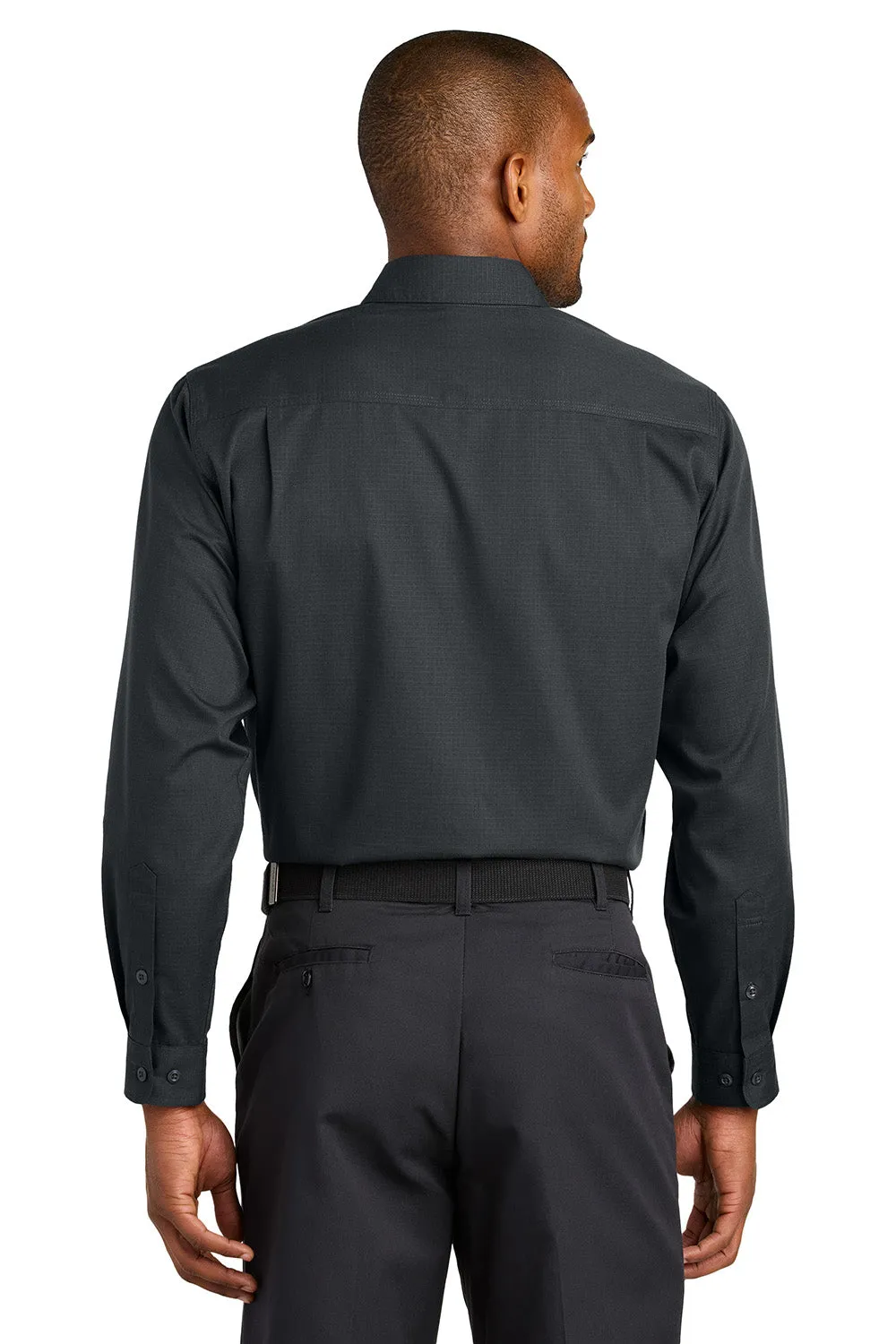 CornerStone Mens Select Ripstop Stain Resistant Long Sleeve Button Down Shirt w/ Pockets - Echo Steel Grey  Cheaper Clothing Cornerstone