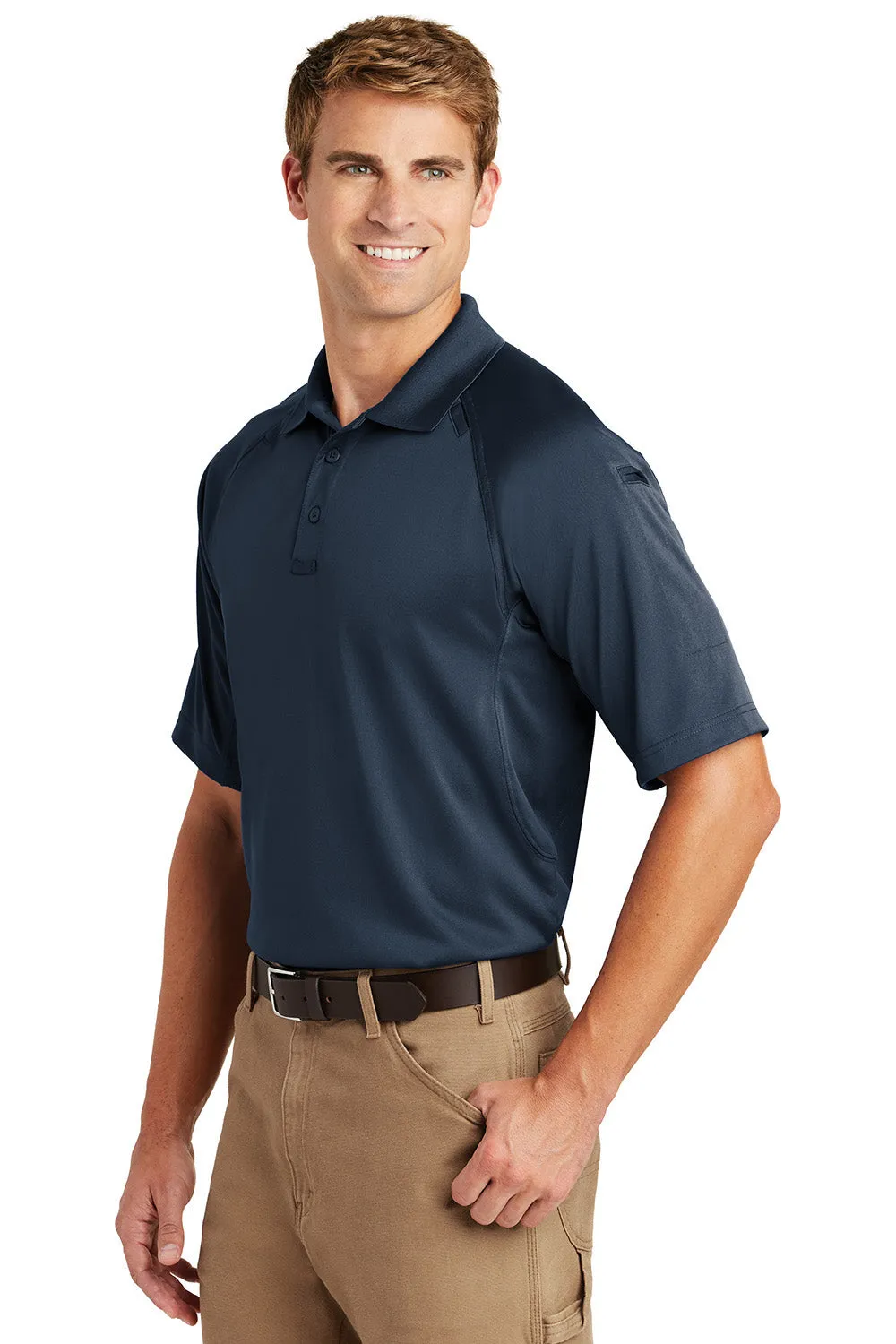 CornerStone Mens Select Tactical Moisture Wicking Short Sleeve Polo Shirt - Dark Navy Blue  Cheaper Clothing Cornerstone