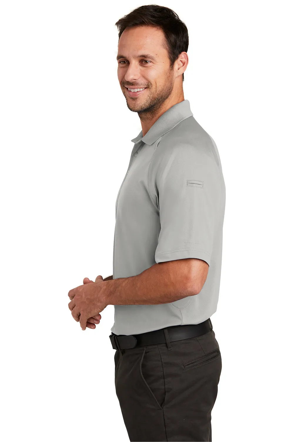 CornerStone Mens Select Tactical Moisture Wicking Short Sleeve Polo Shirt - Light Grey  Cheaper Clothing Cornerstone