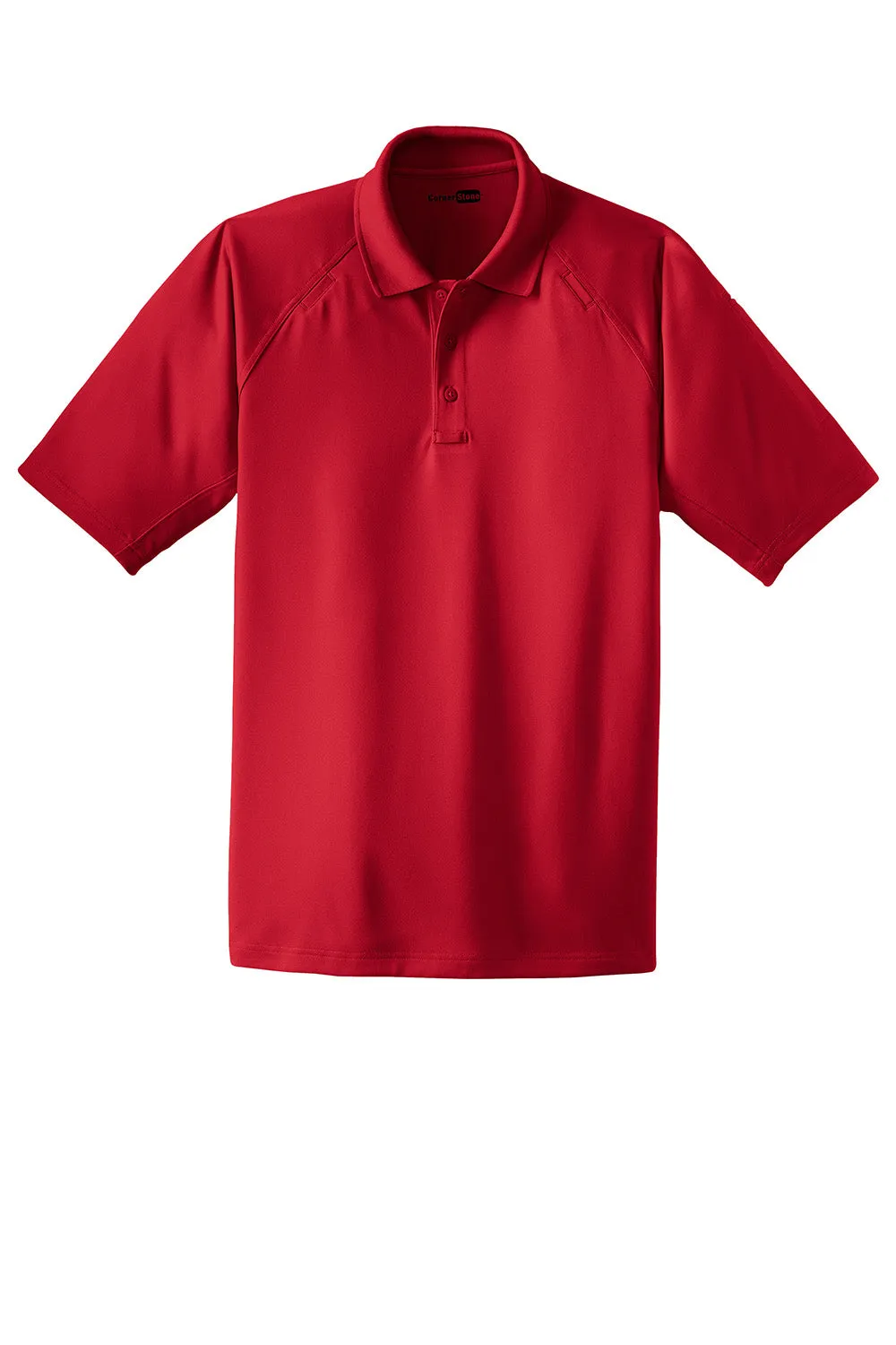 CornerStone Mens Select Tactical Moisture Wicking Short Sleeve Polo Shirt - Red  Cheaper Clothing Cornerstone