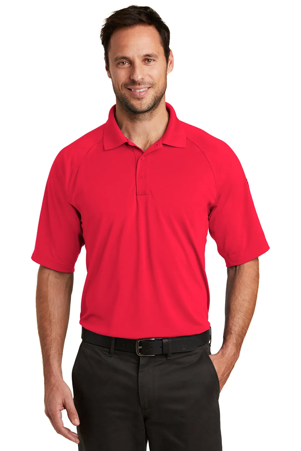 CornerStone Mens Select Tactical Moisture Wicking Short Sleeve Polo Shirt - Red  Cheaper Clothing Cornerstone