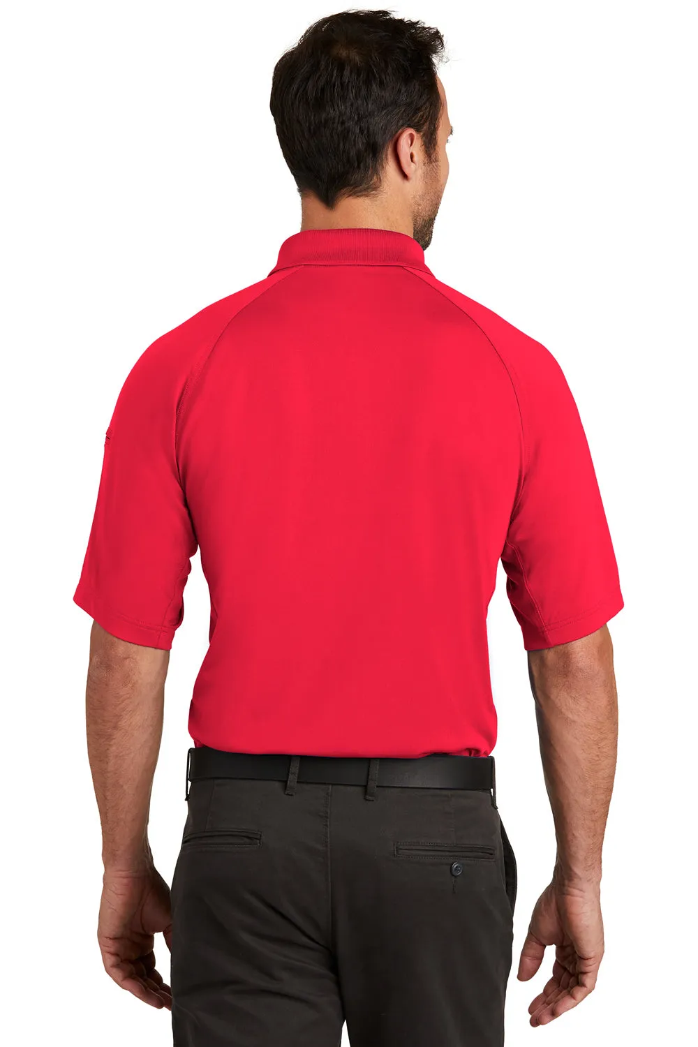 CornerStone Mens Select Tactical Moisture Wicking Short Sleeve Polo Shirt - Red  Cheaper Clothing Cornerstone