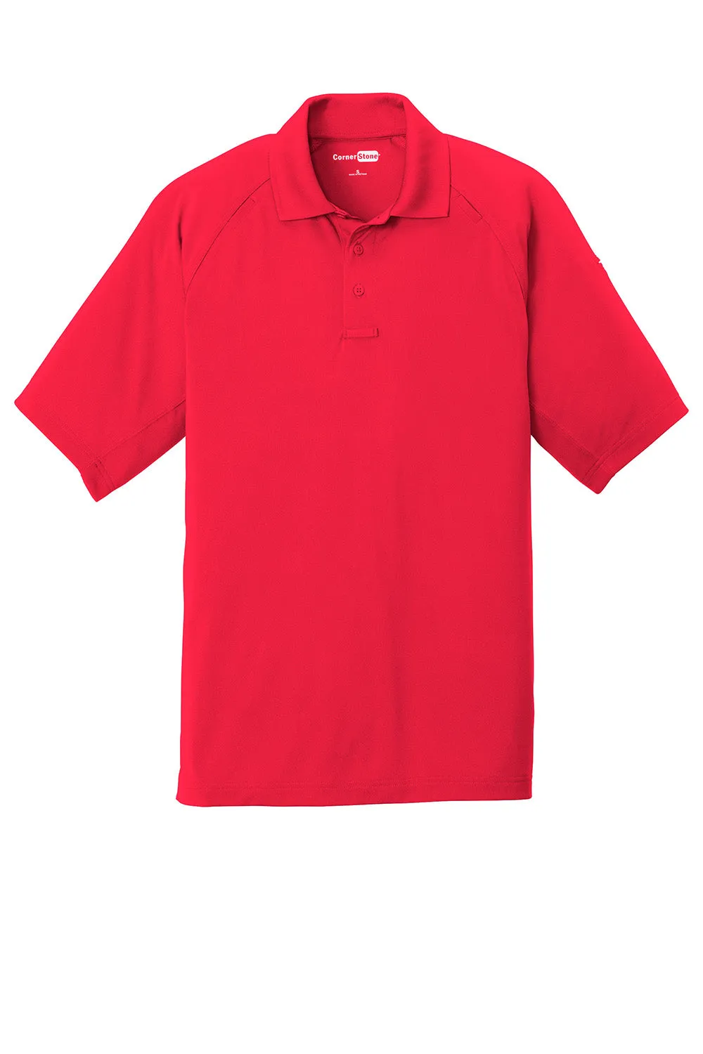 CornerStone Mens Select Tactical Moisture Wicking Short Sleeve Polo Shirt - Red  Cheaper Clothing Cornerstone