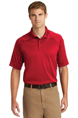 CornerStone Mens Select Tactical Moisture Wicking Short Sleeve Polo Shirt - Red  Cheaper Clothing Cornerstone