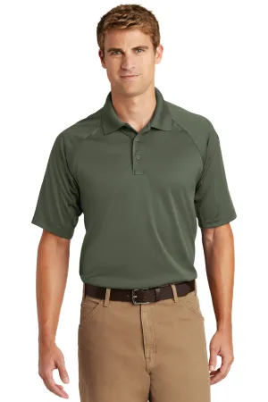 CornerStone Mens Select Tactical Moisture Wicking Short Sleeve Polo Shirt - Tactical Green  Cheaper Clothing Cornerstone