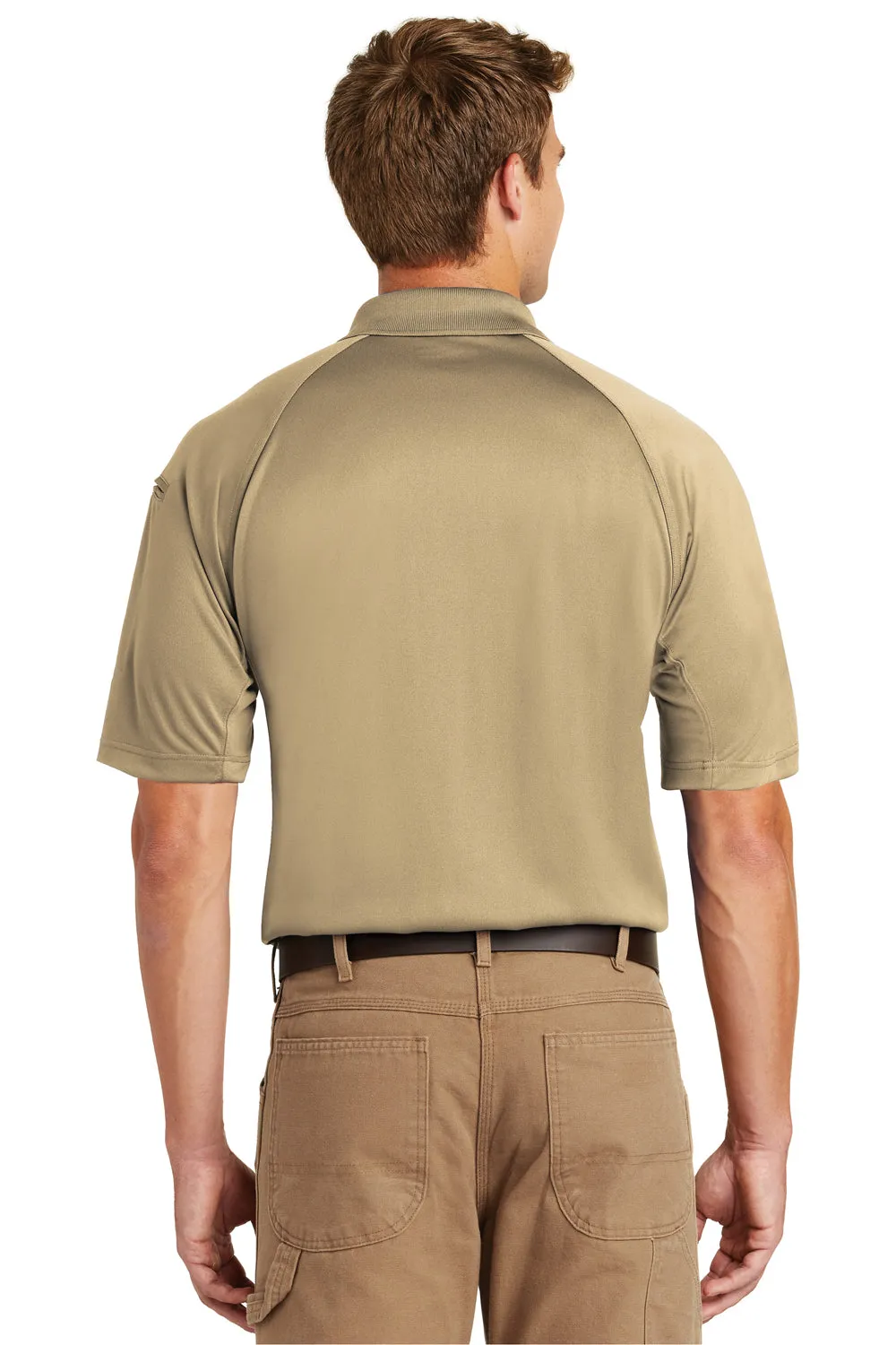 CornerStone Mens Select Tactical Moisture Wicking Short Sleeve Polo Shirt - Tan  Cheaper Clothing Cornerstone