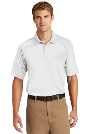 CornerStone Mens Select Tactical Moisture Wicking Short Sleeve Polo Shirt - White  Cheaper Clothing Cornerstone