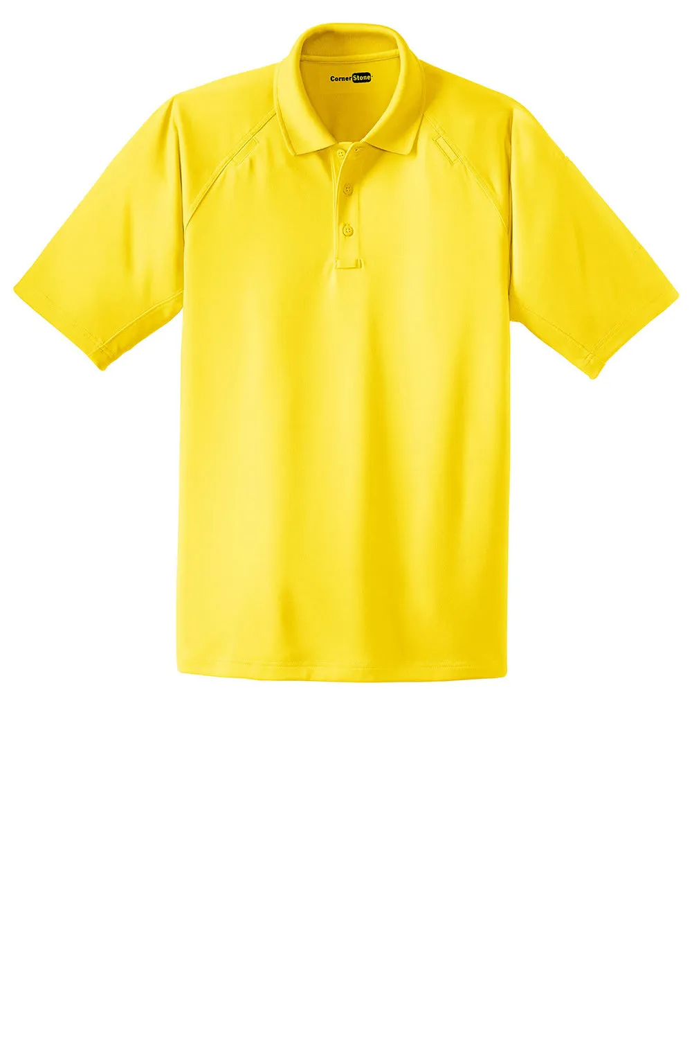 CornerStone Mens Select Tactical Moisture Wicking Short Sleeve Polo Shirt - Yellow  Cheaper Clothing Cornerstone