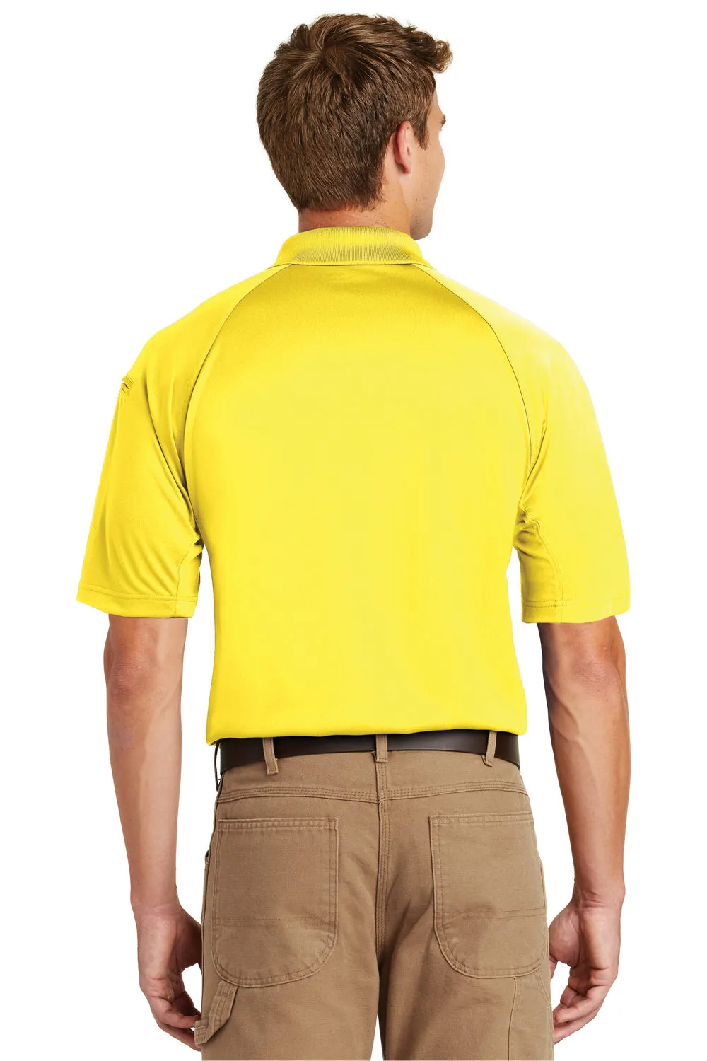 CornerStone Mens Select Tactical Moisture Wicking Short Sleeve Polo Shirt - Yellow  Cheaper Clothing Cornerstone