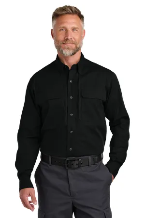 CornerStone Mens Select Tactical Stain Resistant Long Sleeve Button Down Shirt w/ Pockets - Black  Cheaper Clothing Cornerstone