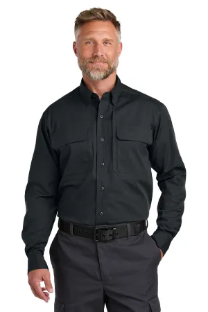 CornerStone Mens Select Tactical Stain Resistant Long Sleeve Button Down Shirt w/ Pockets - Echo Steel Grey  Cheaper Clothing Cornerstone