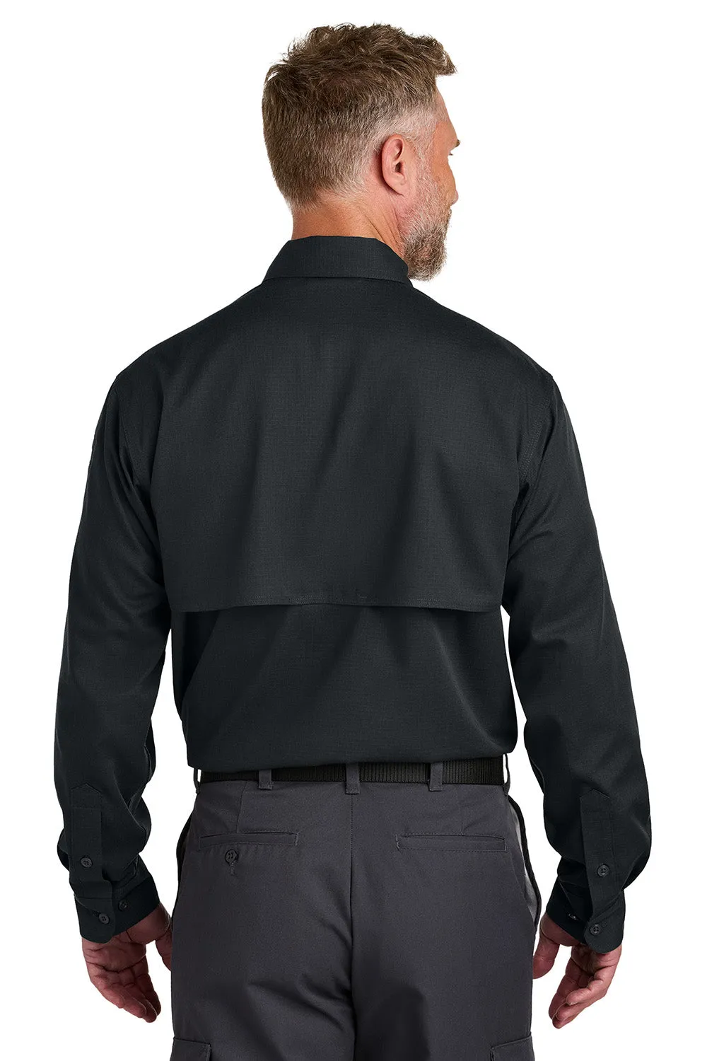 CornerStone Mens Select Tactical Stain Resistant Long Sleeve Button Down Shirt w/ Pockets - Echo Steel Grey  Cheaper Clothing Cornerstone