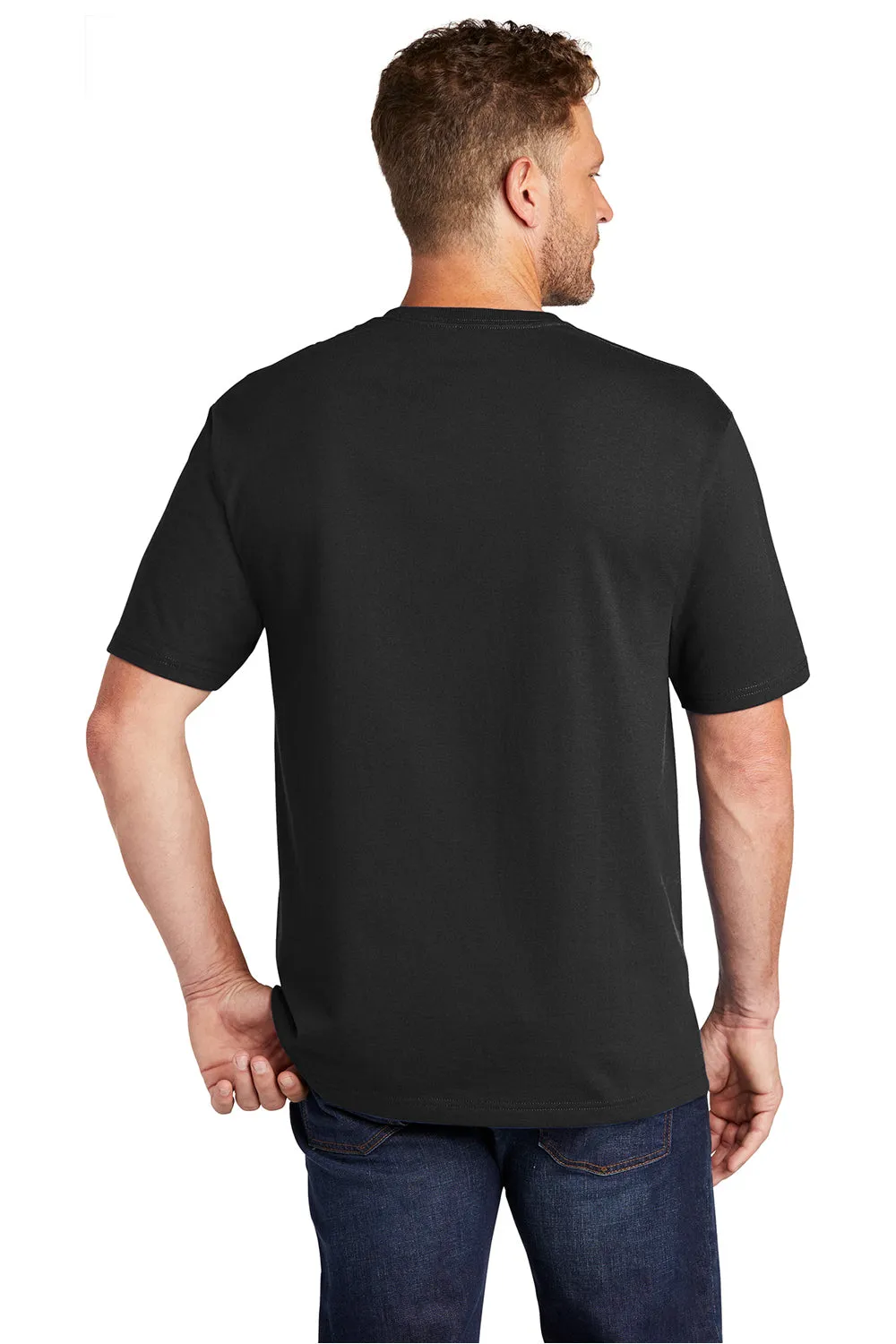 CornerStone Mens Short Sleeve Crewneck T-Shirt w/ Pocket - Black  Cheaper Clothing Cornerstone
