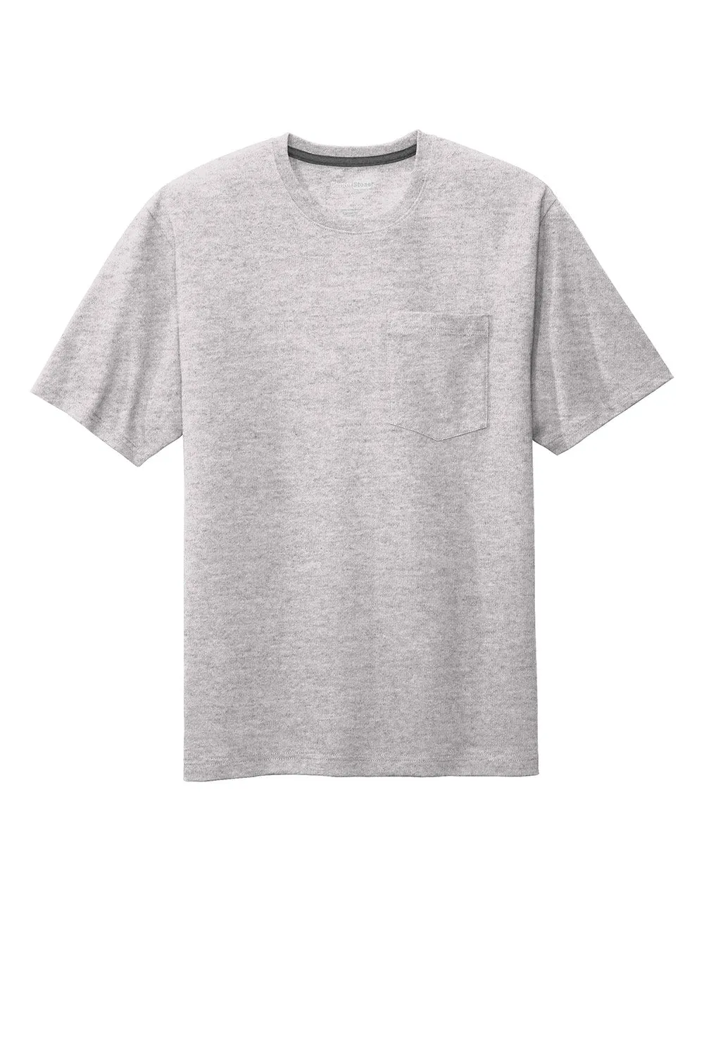 CornerStone Mens Short Sleeve Crewneck T-Shirt w/ Pocket - Heather Grey  Cheaper Clothing Cornerstone
