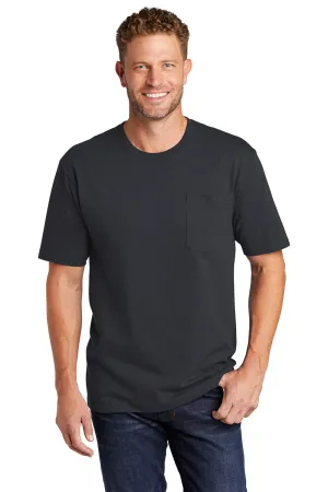CornerStone Mens Short Sleeve Crewneck T-Shirt w/ Pocket - Navy Blue  Cheaper Clothing Cornerstone