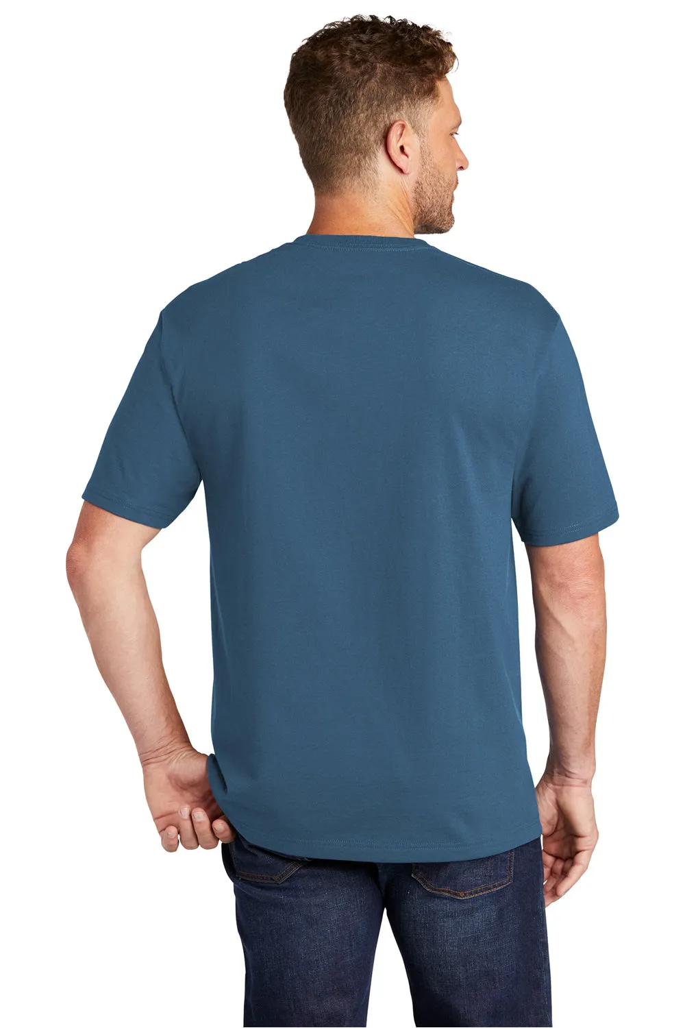 CornerStone Mens Short Sleeve Crewneck T-Shirt w/ Pocket - Regatta Blue  Cheaper Clothing Cornerstone