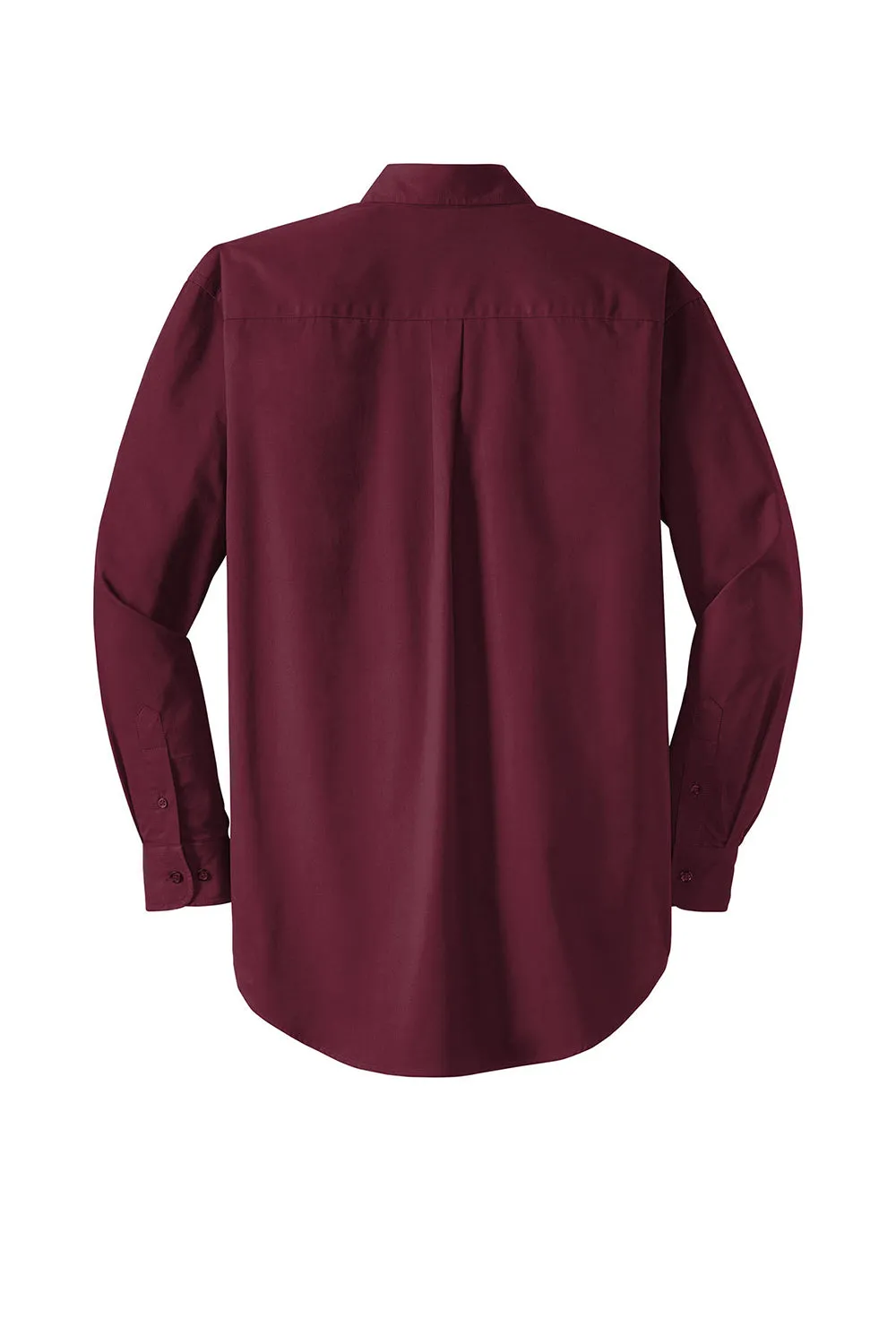 CornerStone Mens SuperPro Stain Resistant Long Sleeve Button Down Shirt w/ Pocket - Burgundy - Closeout  Cheaper Clothing Cornerstone
