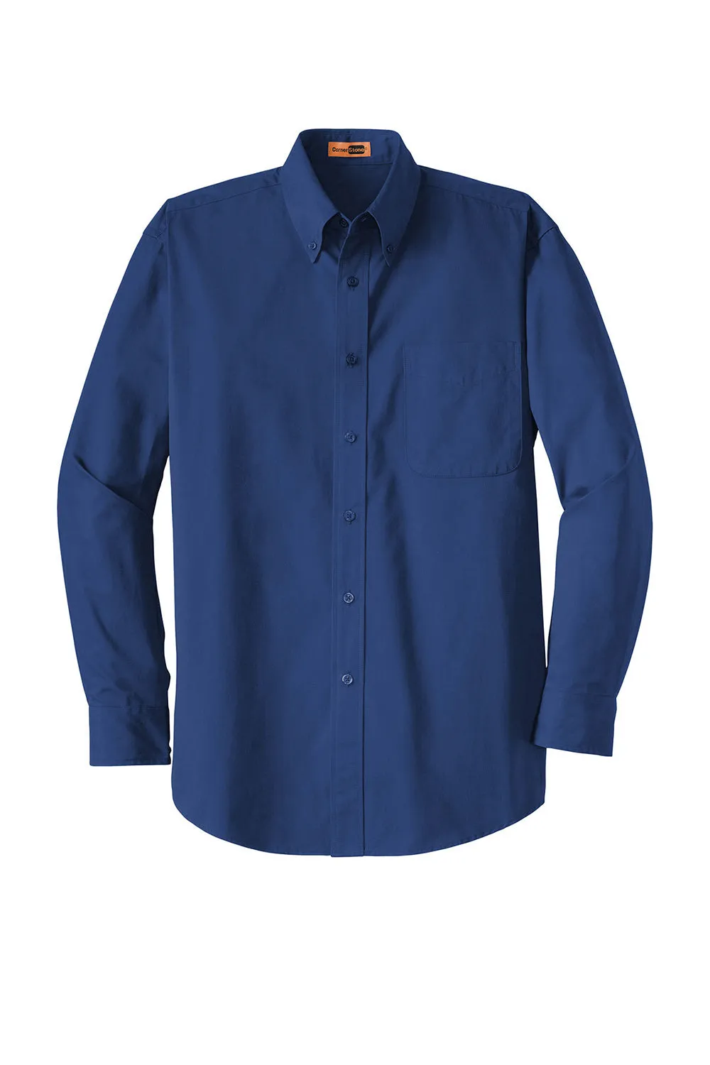 CornerStone Mens SuperPro Stain Resistant Long Sleeve Button Down Shirt w/ Pocket - Royal Blue - Closeout  Cheaper Clothing Cornerstone