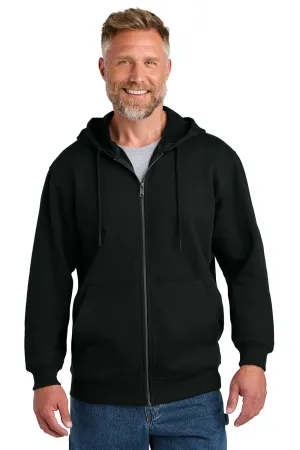 CornerStone Mens Tough Fleece Full Zip Hooded Sweatshirt Hoodie w/ Pockets - Black  Cheaper Clothing Cornerstone