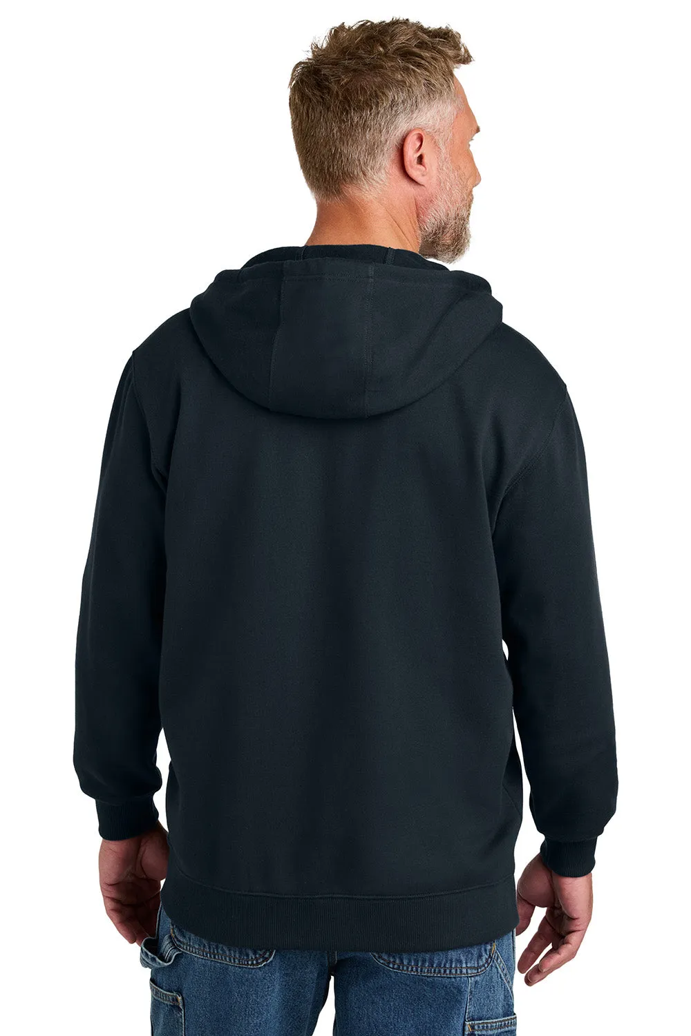 CornerStone Mens Tough Fleece Full Zip Hooded Sweatshirt Hoodie w/ Pockets - Navy Blue  Cheaper Clothing Cornerstone
