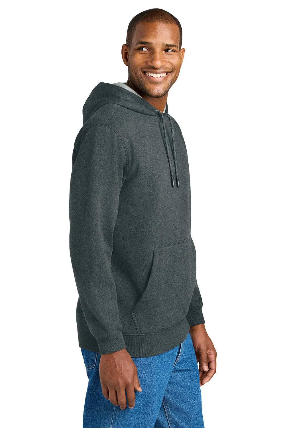 CornerStone Mens Tough Fleece Hooded Sweatshirt Hoodie w/ Pouch Pocket - Heather Charcoal Grey  Cheaper Clothing Cornerstone