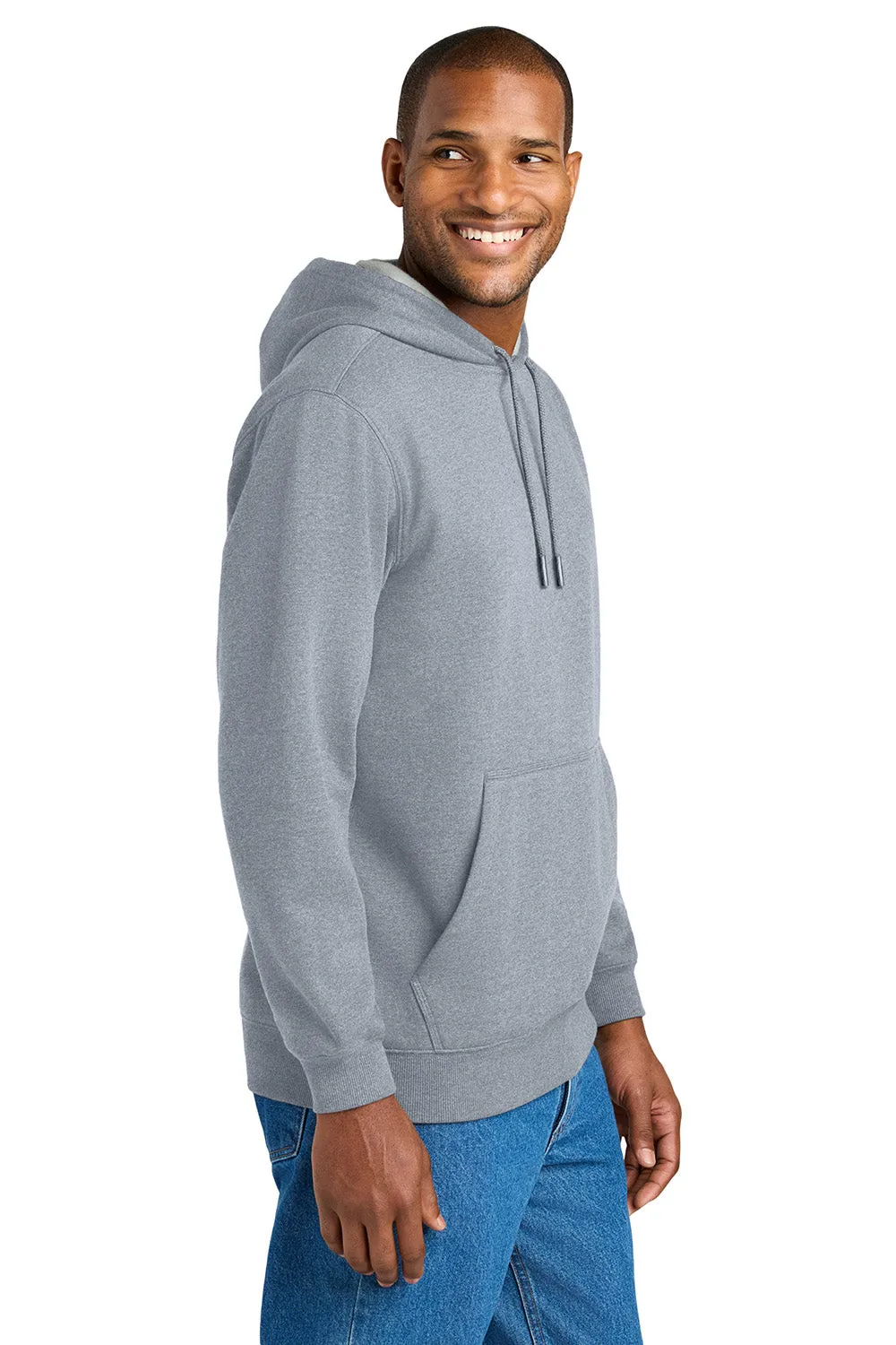 CornerStone Mens Tough Fleece Hooded Sweatshirt Hoodie w/ Pouch Pocket - Heather Grey  Cheaper Clothing Cornerstone