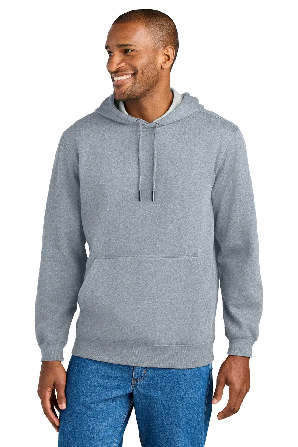 CornerStone Mens Tough Fleece Hooded Sweatshirt Hoodie w/ Pouch Pocket - Heather Grey  Cheaper Clothing Cornerstone